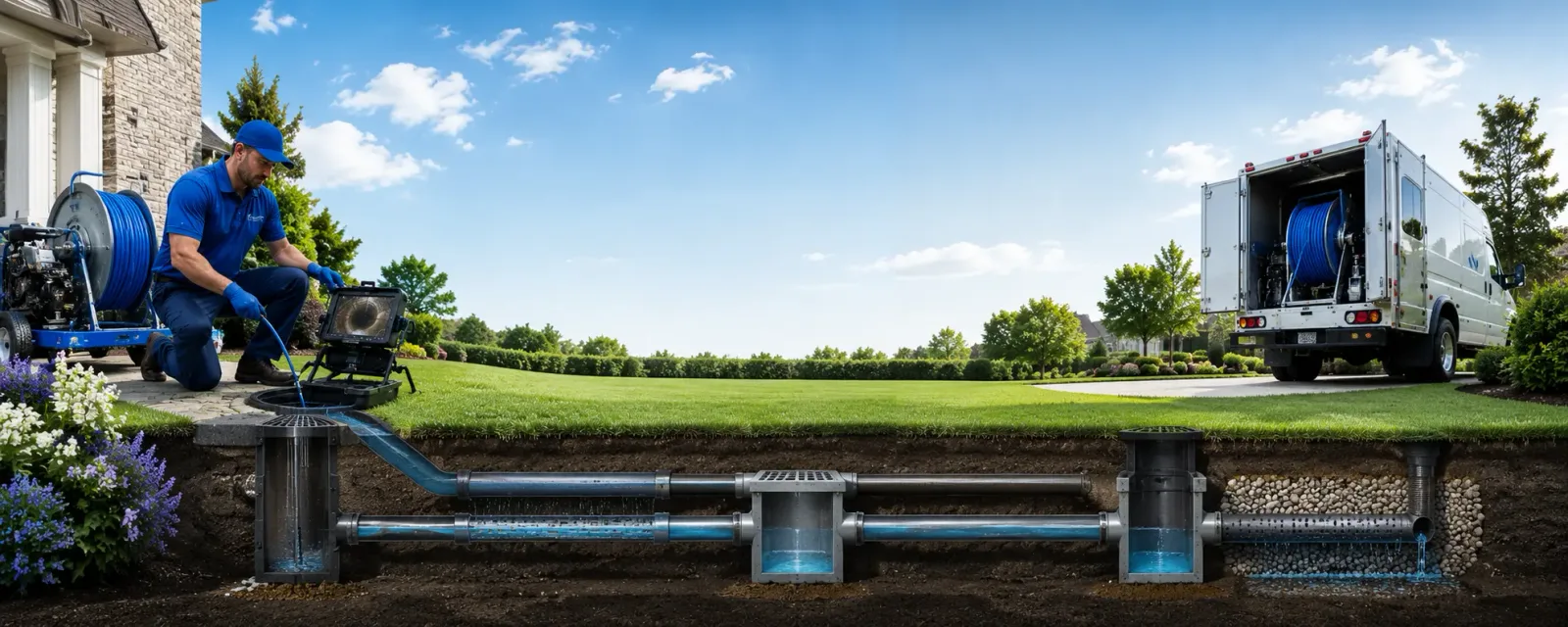 Outdoor drain cleaning information for Newington, CT